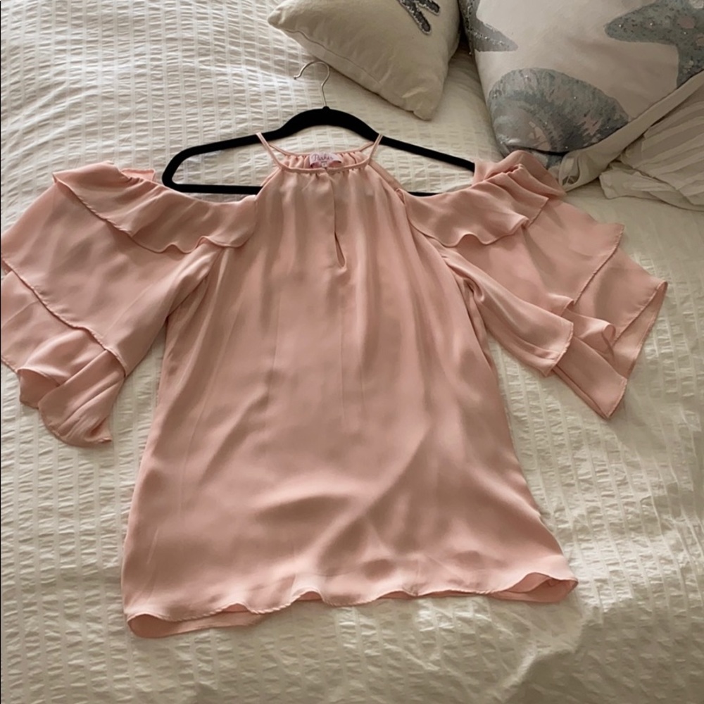 Parker pink off shoulder blouse